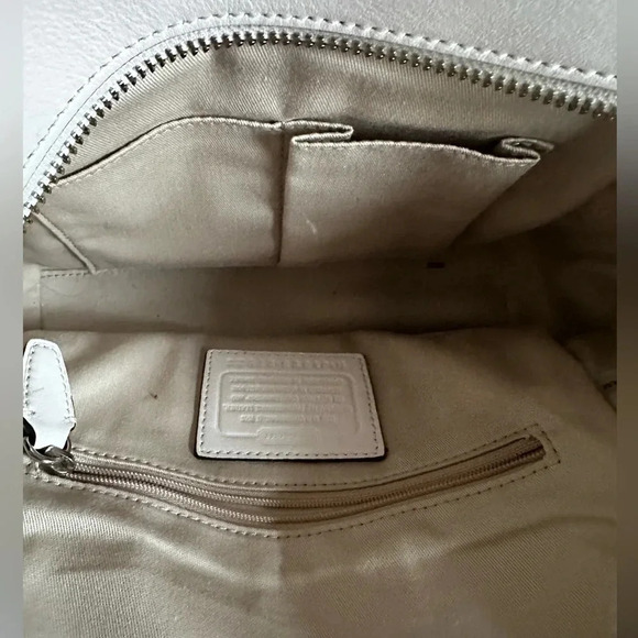 Coach Bleecker Mini Riley Crossbody Shoulder Bag  style 27923 color is Ivory - Picture 6 of 8